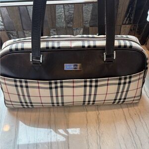 Burberry Nova Check Bag - Black and Cream